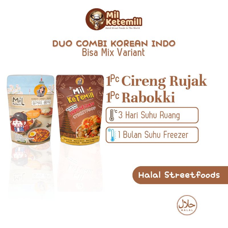 

Cireng Rujak & Rabokki Duo Combi Korean Indo Mil Ketemill