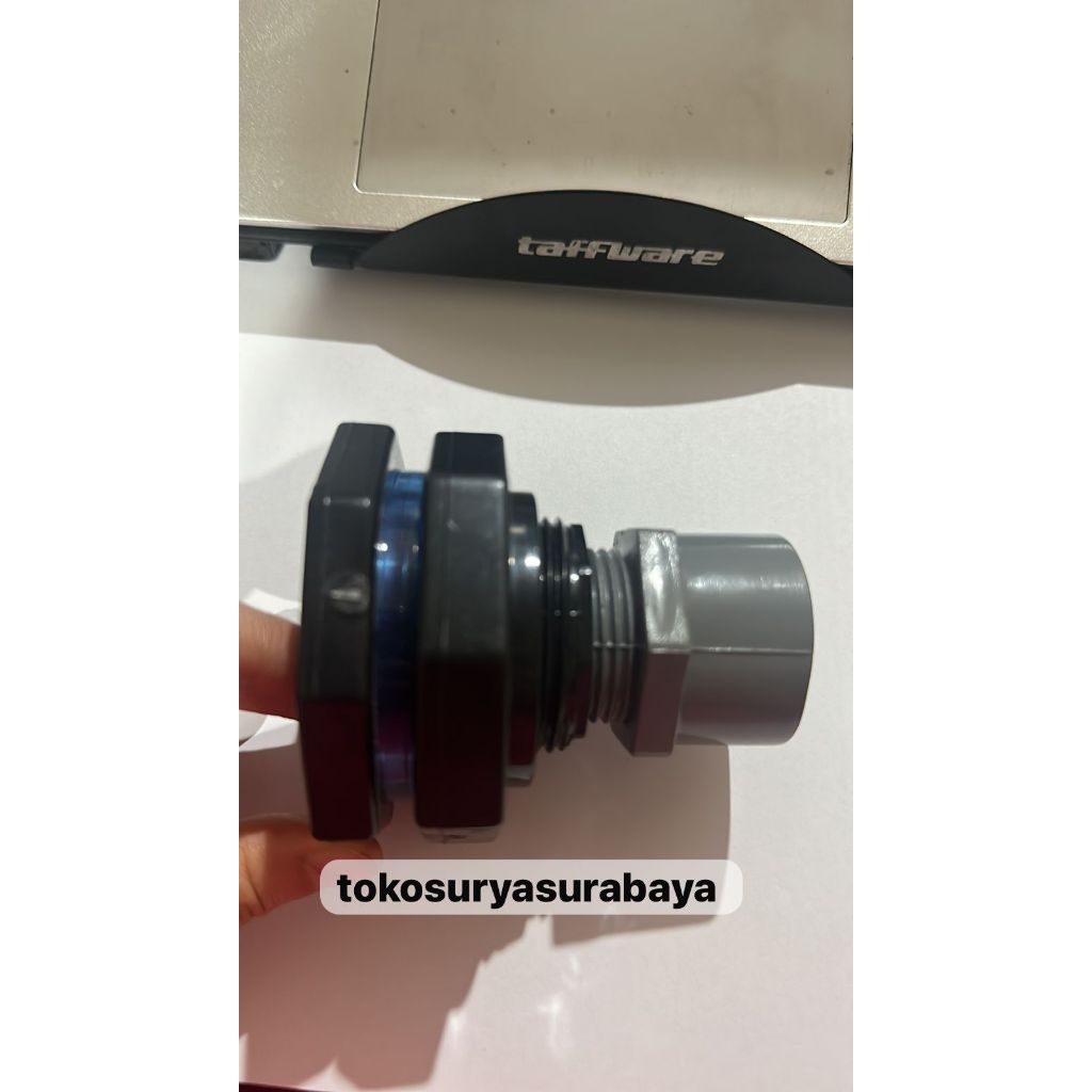 Mur Tandon Drat Dalam 1" double Karet - Bulkhead 1 inch bulkhead Pinguin 1" Mur Toren 1"