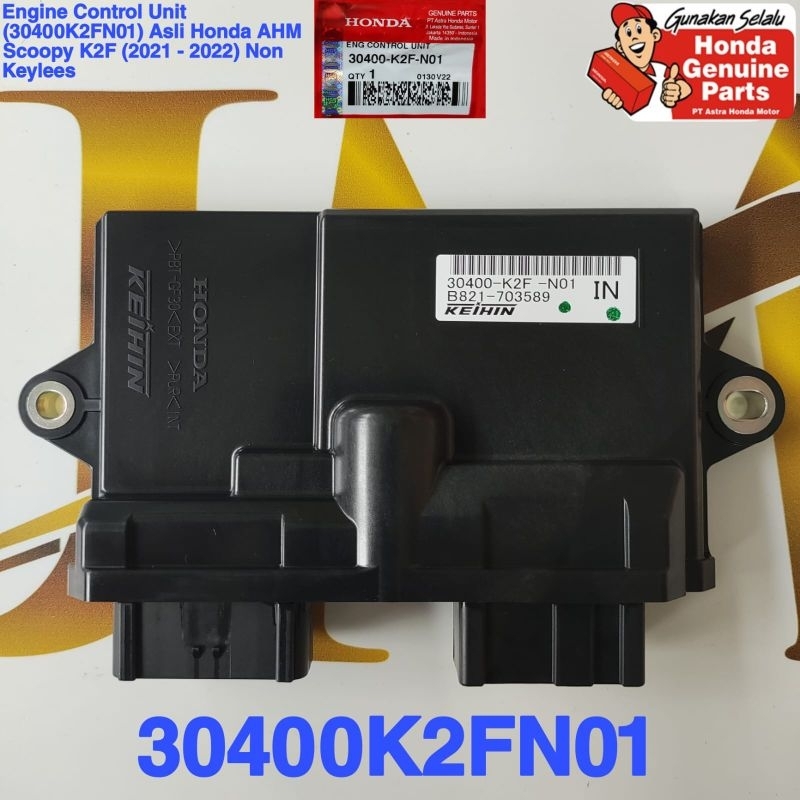 30400-K2F-N01 ecu ecm scoopy prestige 2021-2023 non keyless asli ahm