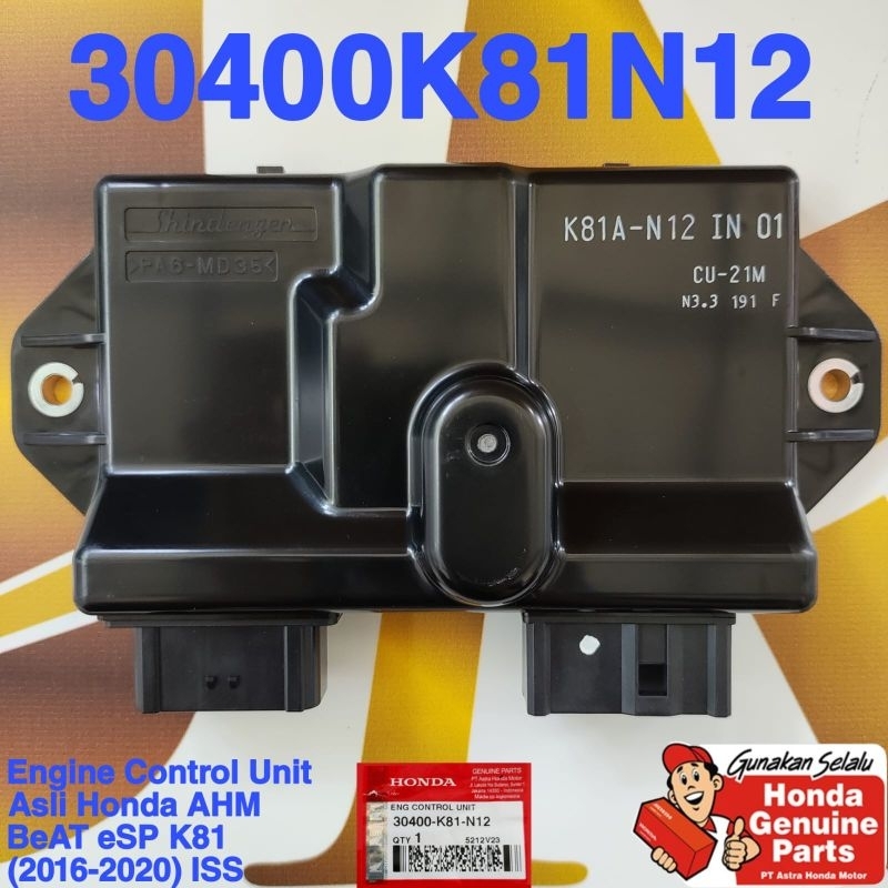 30400K81N12 Ecu beat street iss 2016-2020 ori honda ahm