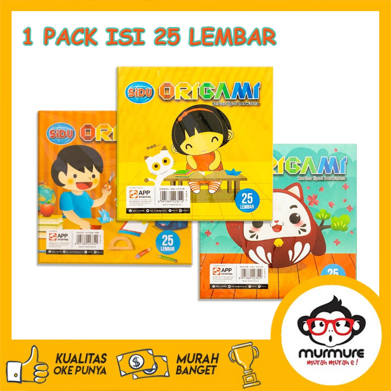 

MURMURE I ORIGAMI | KERTAS LIPAT SIDU WARNA 12X12CM 16x16CM (ISI 25 LEMBAR) MURAH