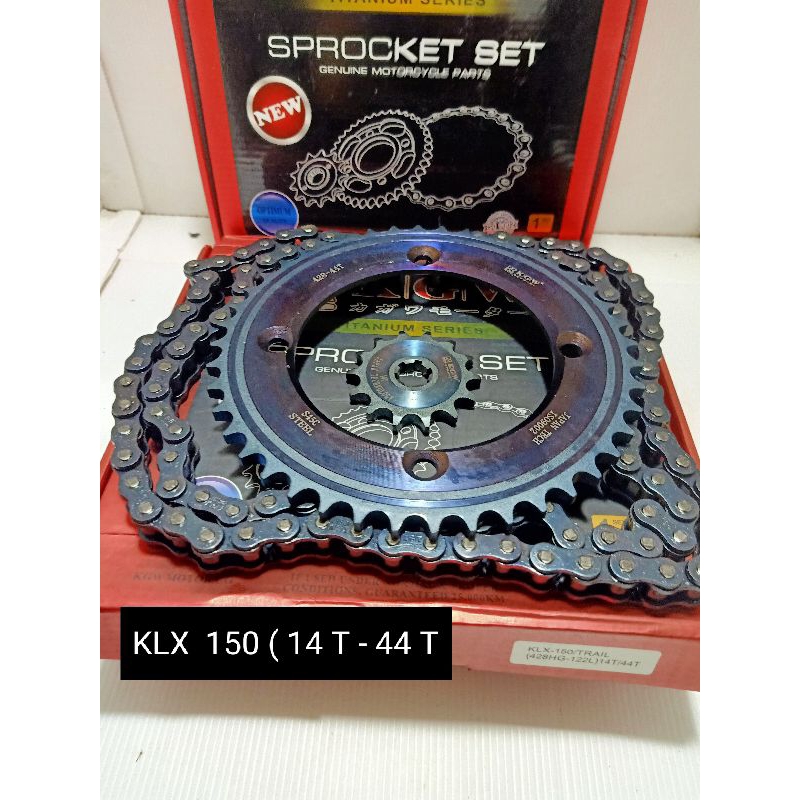 Gear Set Gir Paket Chain Kit Klx 150 Ukuran 44T