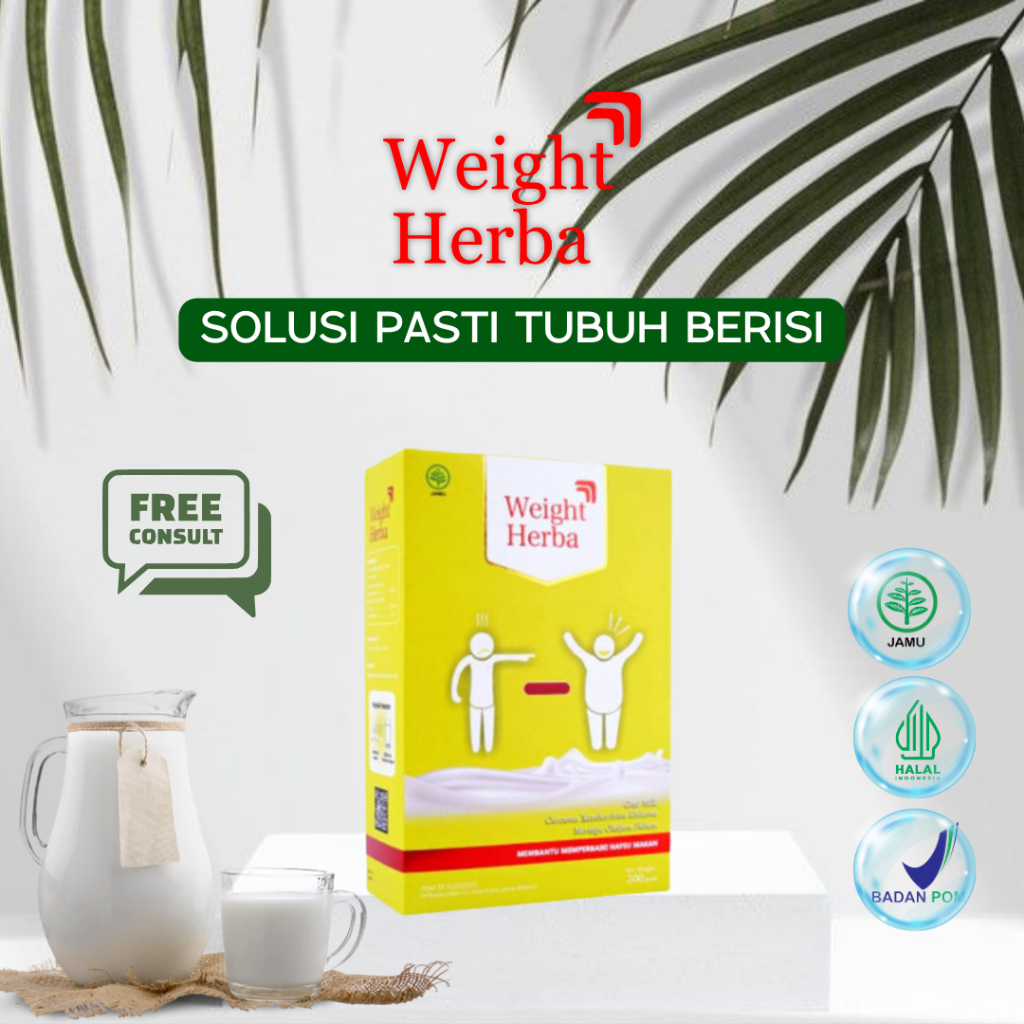 

SUSU WEIGHT HERBA - Susu Penambah Nafsu Makan & Berat Badan Penurun Kadar Gula Darah Naikkan BB Menambah Protein Tubuh BERAT 200gr