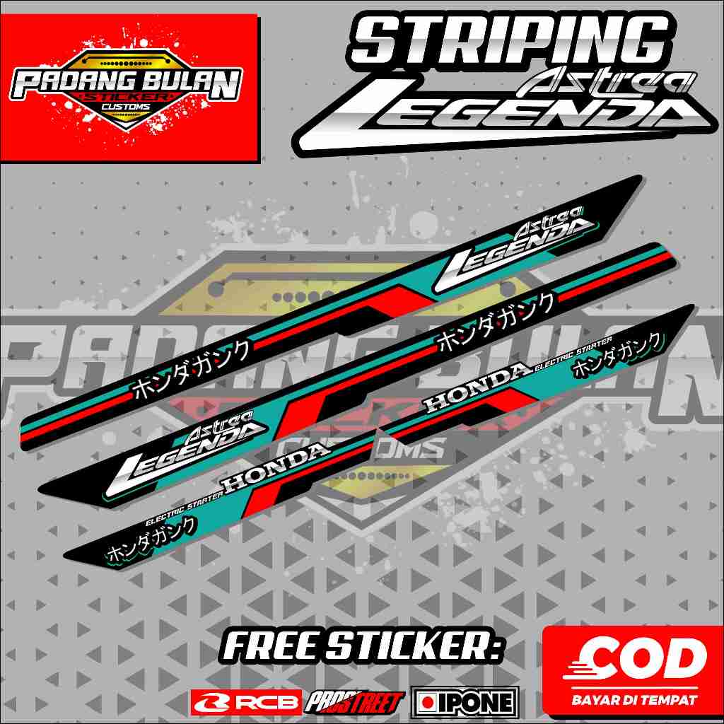 STRIPING HONDA ASTREA LEGENDA HONDA GANK / STICKER LIST ASTREA LEGENDA