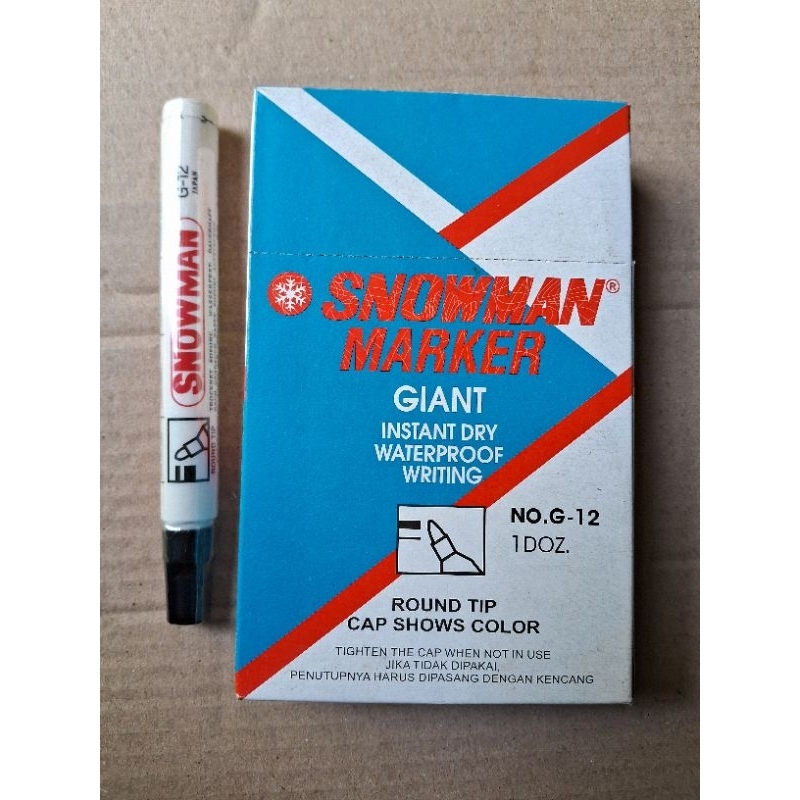 

spidol snowman permanent/snowman marker isi12pcs per pack