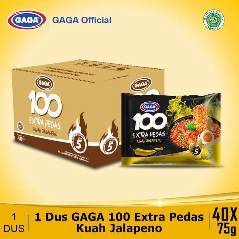 

GAGA 100 EKSTRA PEDAS KUAH JALAPENO 75G/1 box/halal