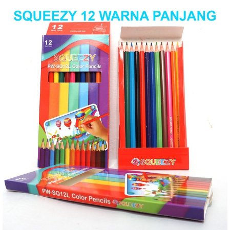 

Pensil Warna 12 Warna SQUEEZY Panjang