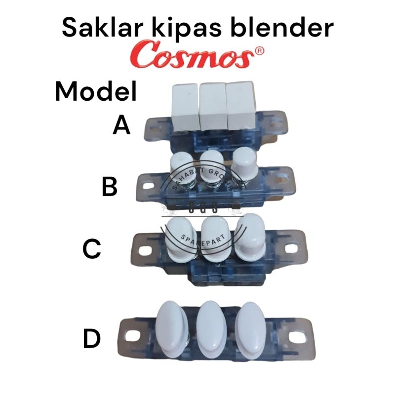 Saklar Kipas / Blender Cosmos tombol 3