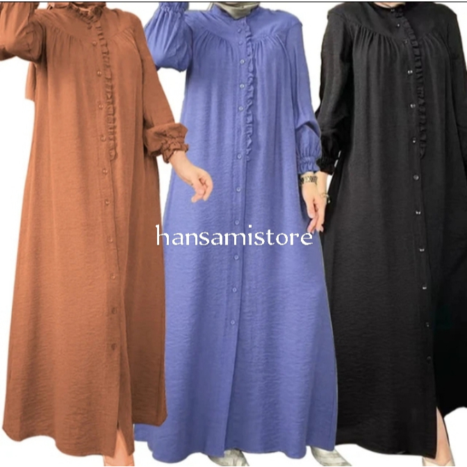 ZIgesha- gamis cringkle dress abaya caftan kekinian