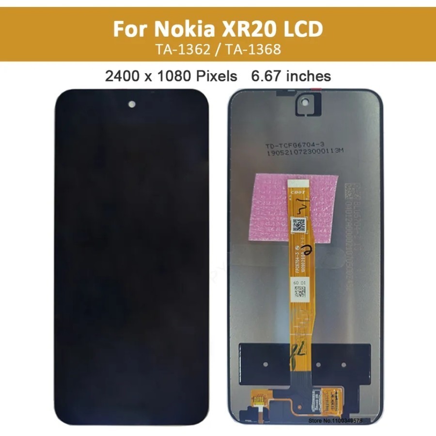 LCD NOKIA XR20 5G ORIGINAL TOUCHSCREEN NOKIA XR20 ORIGINAL 100% ORIGINAL LAYAR NOKIA XR20