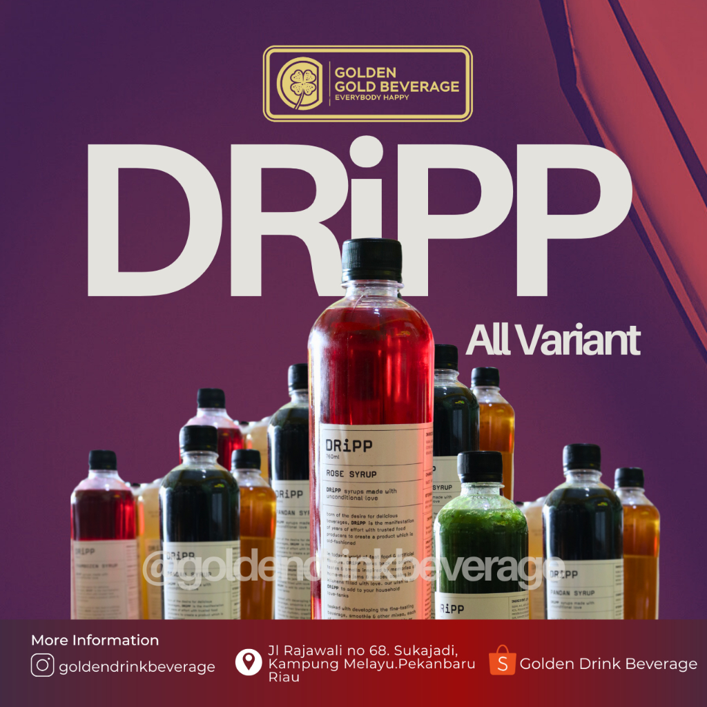 

DRiPP Sirup All Varian Perasa Minuman Botol 760ml Coffee Cafe Premium