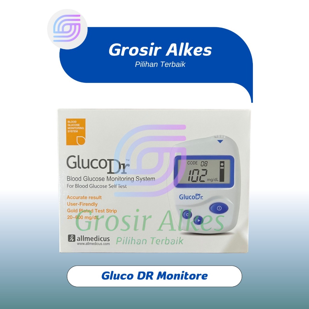 Alat Ukur Cek Gula Darah Glucodr gluco dr Test Strip Code 8 AGM 2100/ ALAT GLUCODR