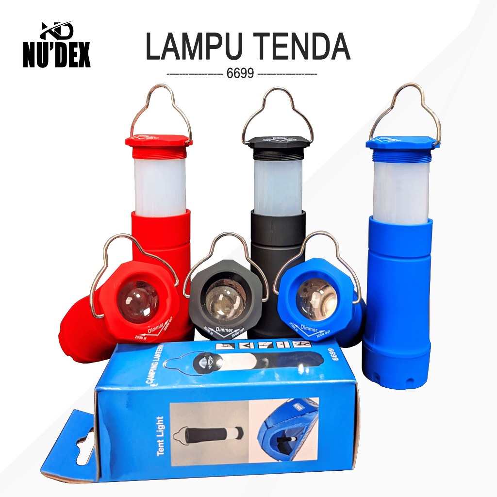 lampu tenda 6699 lampu tenda camping senter zoom baterai a3 outdoor