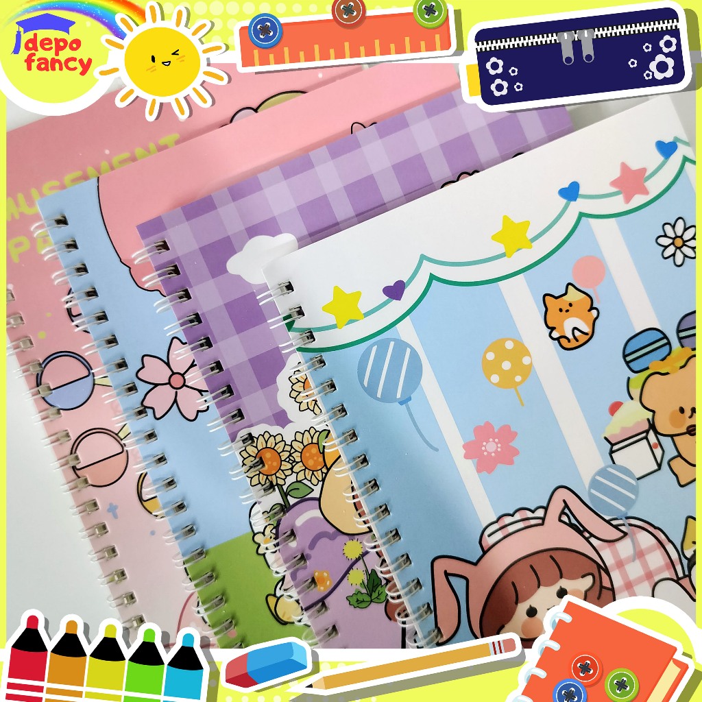 

[DAPAT 4 BUAH MURAH MERIAH!!!] Buku Spiral A5 WZ-6525-26 / Buku Tulis / Book Spiral