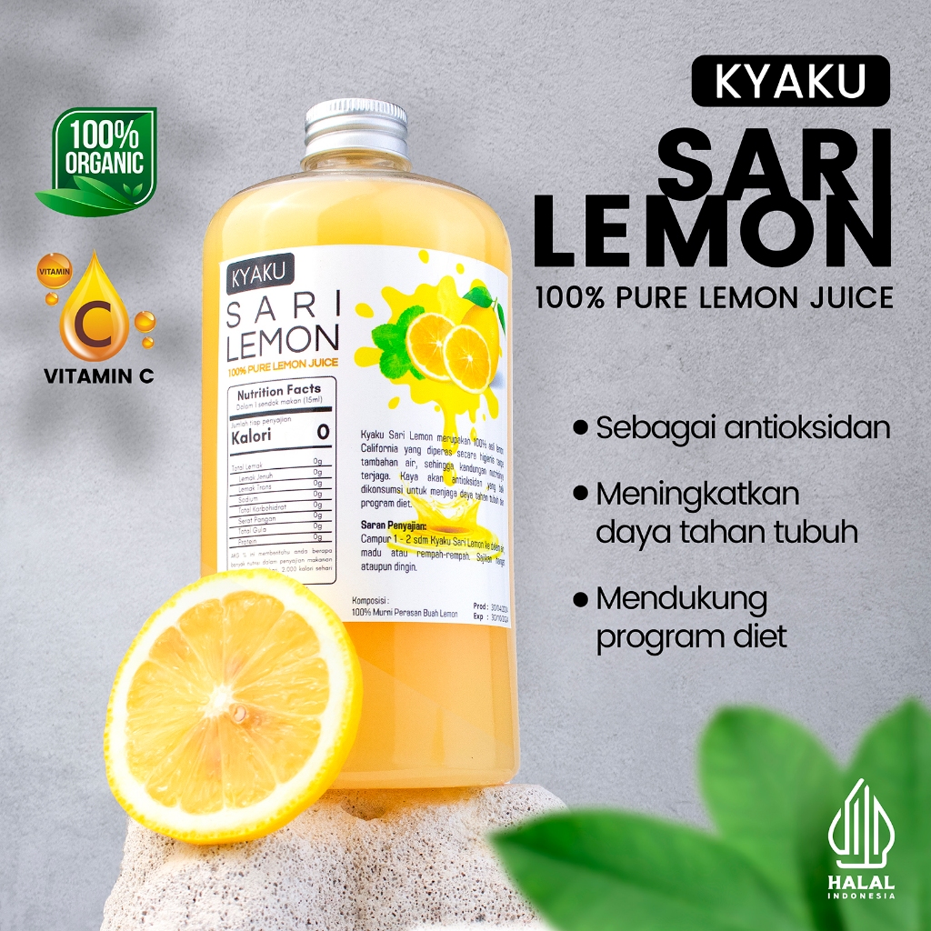 

500ml Sari Lemon Asli Untuk Diet KYAKU Sari Lemon Murni Asli 100% Sari Lemon KYAKU