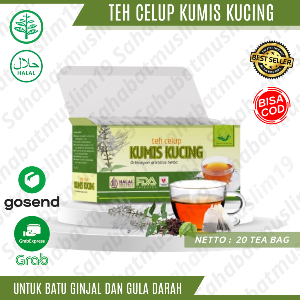 

Teh Celup Kumis Kucing Herbal Lancarkan Buang Air Kecil Dan Gula Darah Ampuh Original