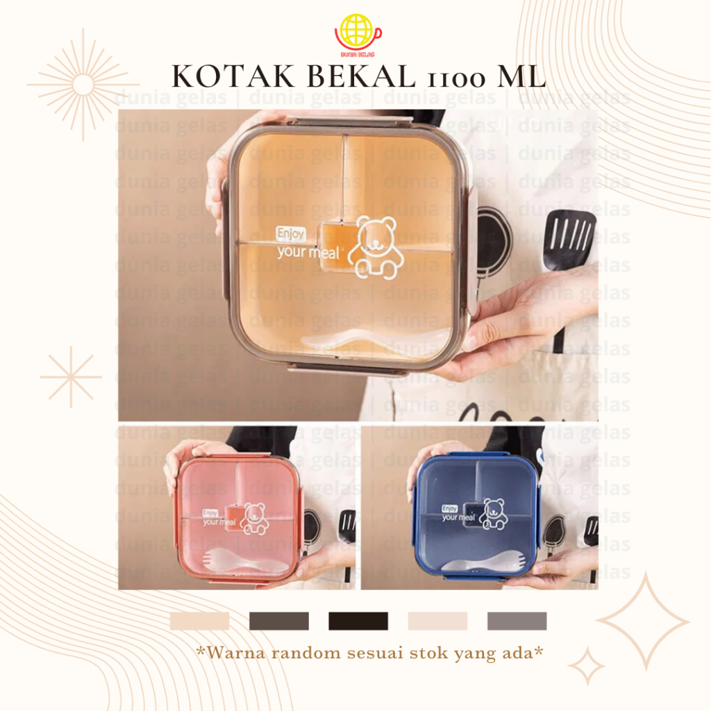Bear Lunch Box / Kotak Bekal Makan Siang / Kotak Nasi / Bento Box / Food Container Bear / Kotak Maka