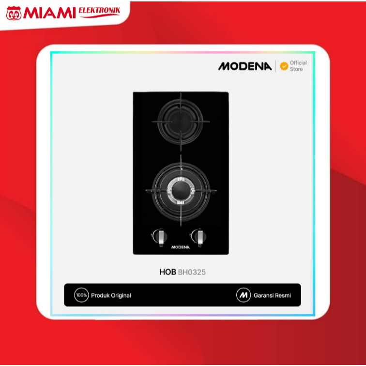 Kompor Gas Tanam Modena Liscio BH0325 / Built In Gas HOB BH 0325