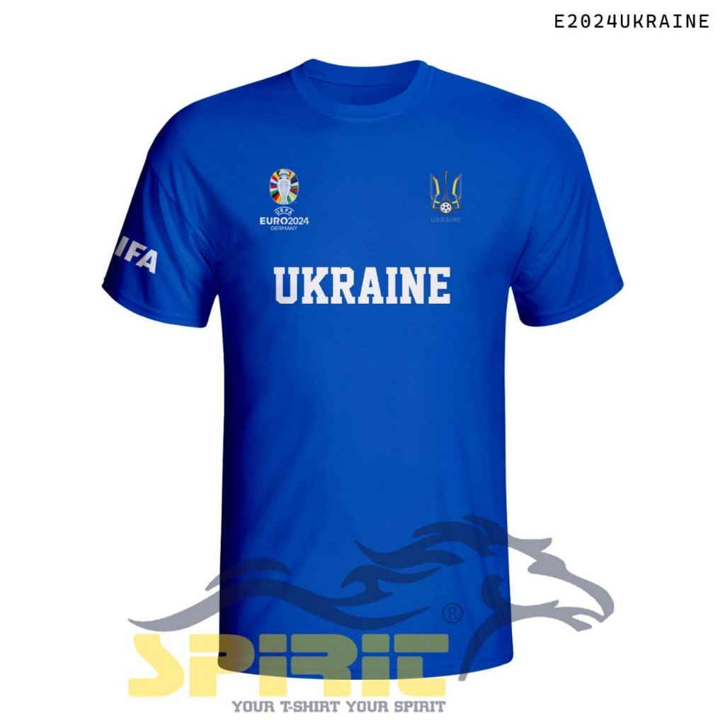Kaos t shirt jersey ukraina UEFA Euro 2024