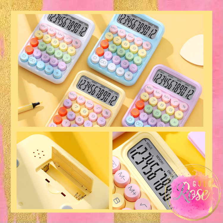 

ℛ - 6187 Kalkulator Lucu Warna Macaron 12 Digit / Kalkulator Motif Lucu