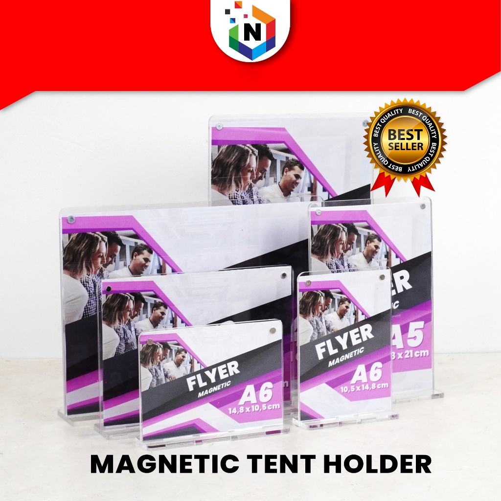 

Tempat Brosur Model MAGNETIC Tent Holder Ukuran A6 A5 A4