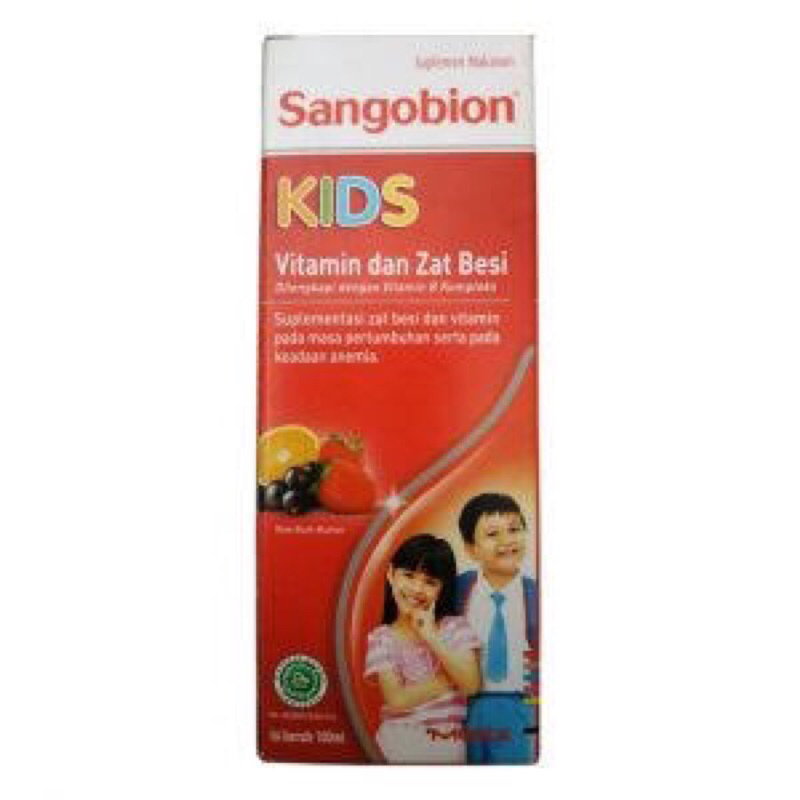 Sangobion Kids sirup 100ml | Sangobion Kid | Sangobion | Sanggobion | Vitamin Zat Besi Anak | Suplem