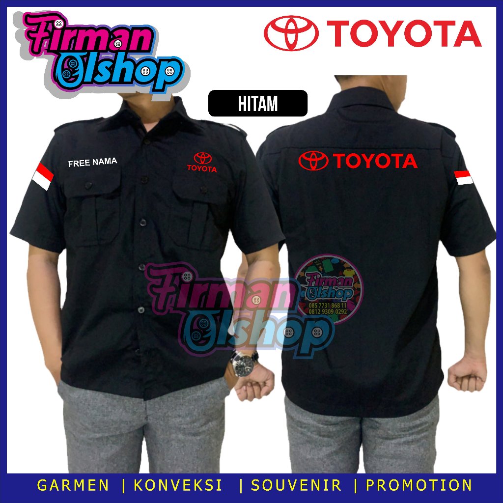 Bigsize kemeja Toyota baju Toyota seragam Toyota Pdh Toyota Pdl Toyota kemeja kerja Toyota baju kerj