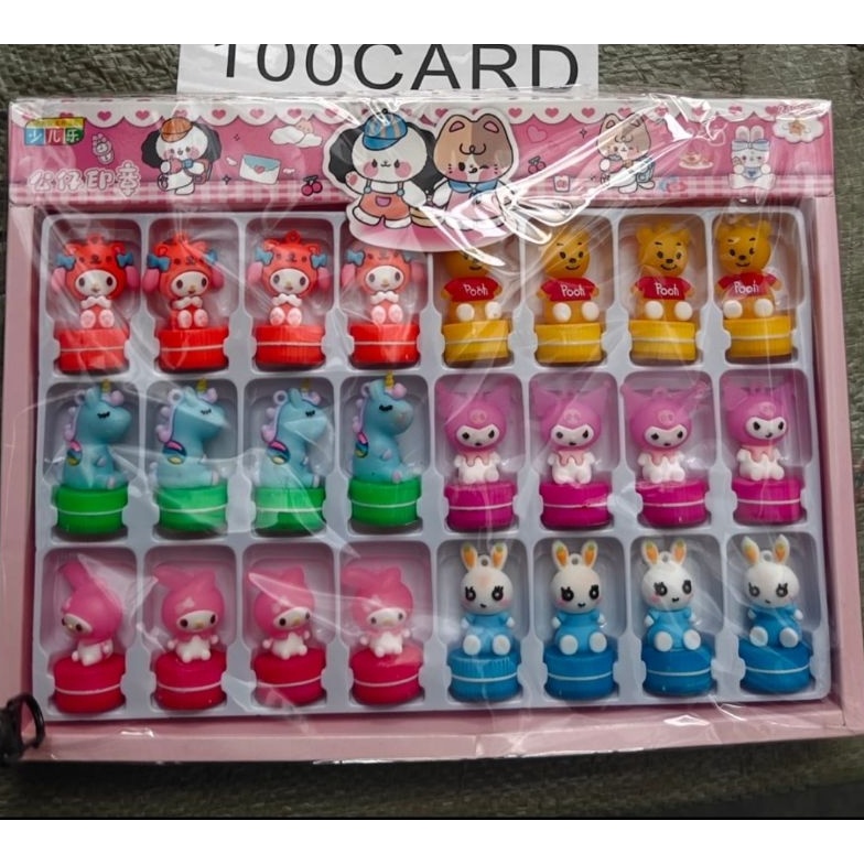 

KODE H2J6 Stempel Boneka Karet Kuromi Dll 24pc box