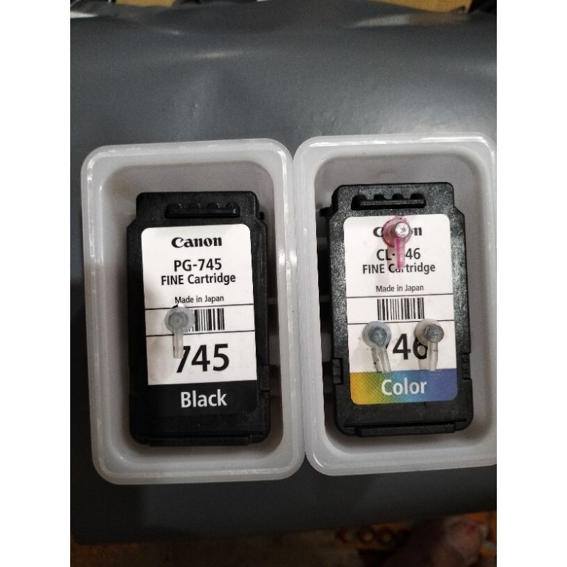 Canon 745 black/746 color untuk printer modif infus, udah terisi tinta langsung siap pake, satu set
