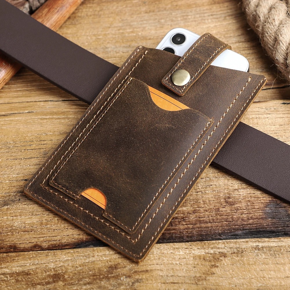 tas pinggang pria kulit. dompet hp handmade kulit asli sapi. tas hp pinggang kulit