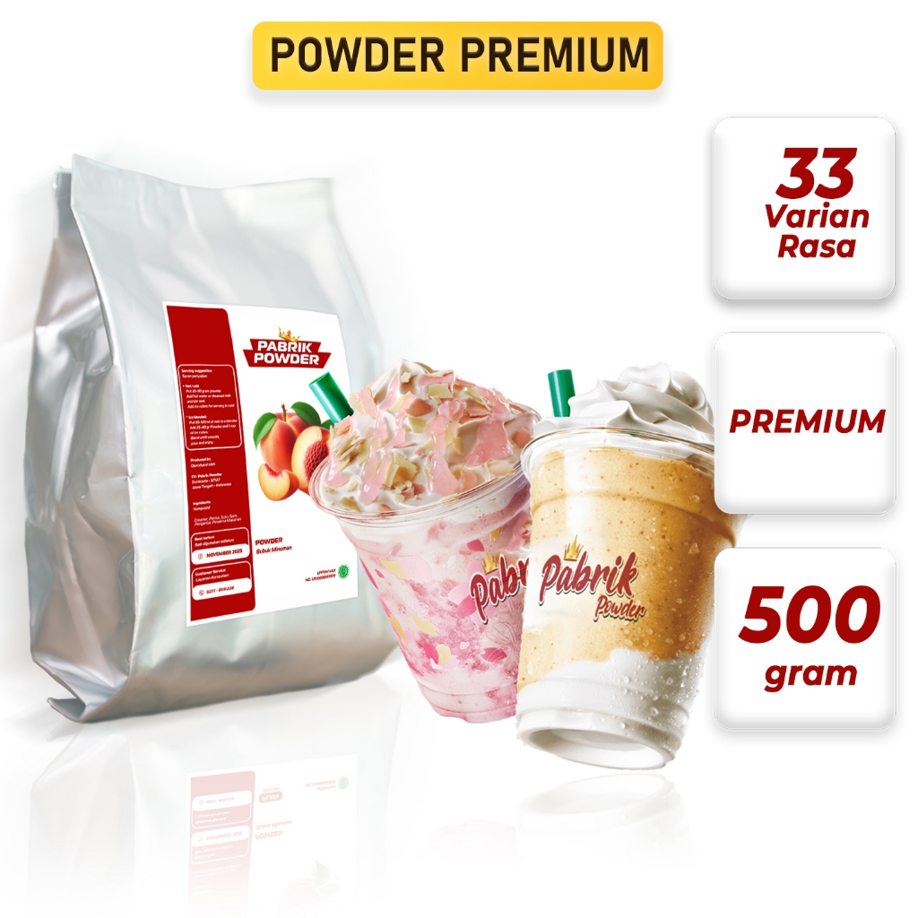 

Powder Premium 500 Gram, Premium Drink Series, Bubuk Minuman