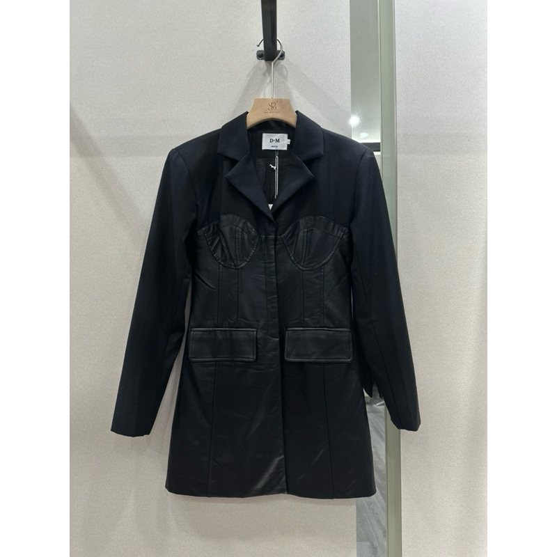 BLAZER LEATHER | BLAZER BLACK WANITA