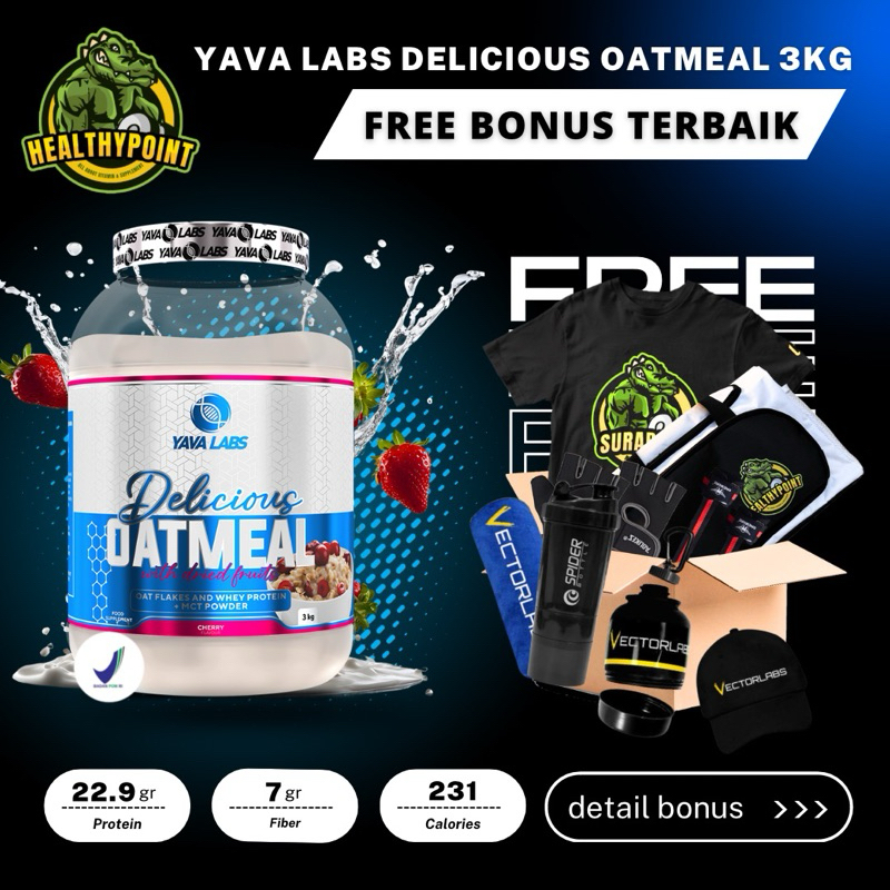 

Yava Labs Delicious Oatmeal Oat Meal 3 Kg Meal Replacement Vegan Plant Based