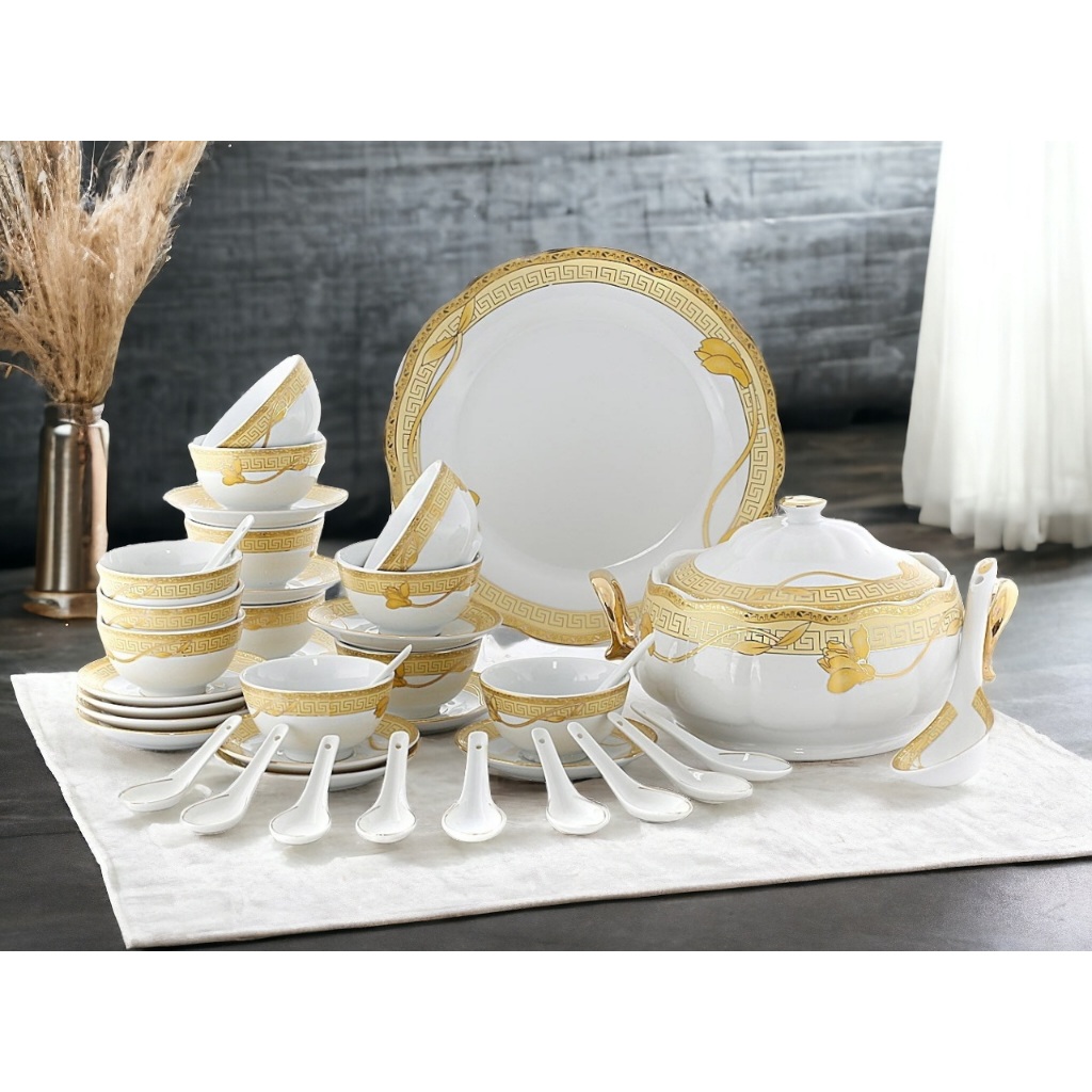 Set Mangkuk Sup VICENZA B692 Lily, Bowl set food display cantik, set mangkuk saji, wadah saji sayur 