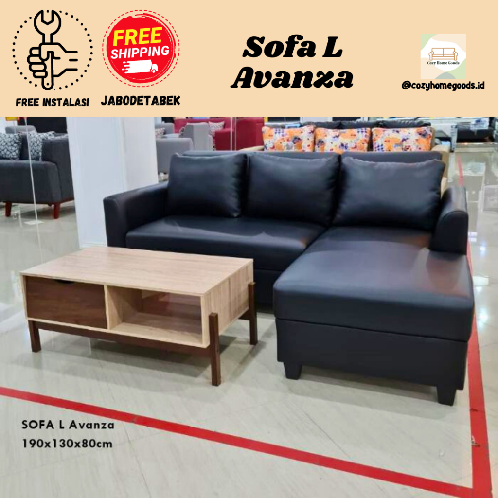 Sofa L Minimanilis - Avanza - Sofa Rumah - Sofa Nyaman - Empuk - Fabric