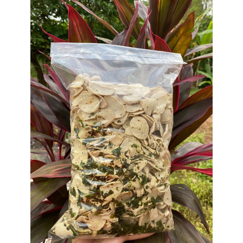 

Basreng viral koin original daun jeruk 1kg