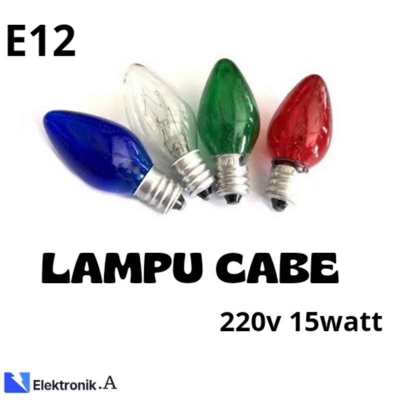 LAMPU CABE WARNA /BOHLAM LAMPU CABE