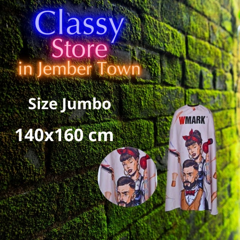 Kain Cukur Rambut Kep Barbershop Size Jumbo dari WMARK Brand