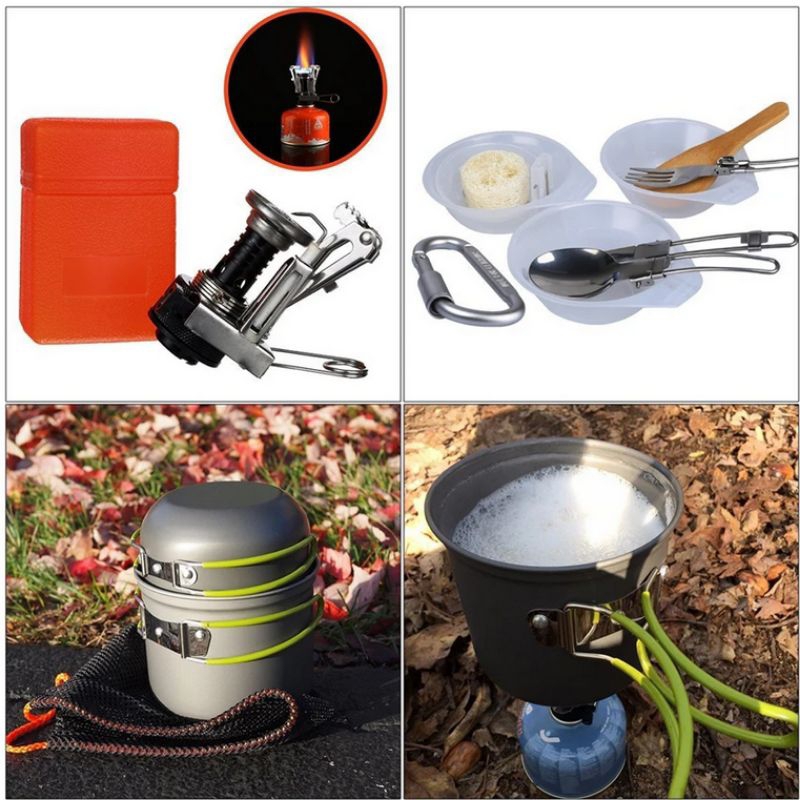 PAKEF CAMPING COOKING SET DS / ALAT MASAK CAMPING LENGKAP