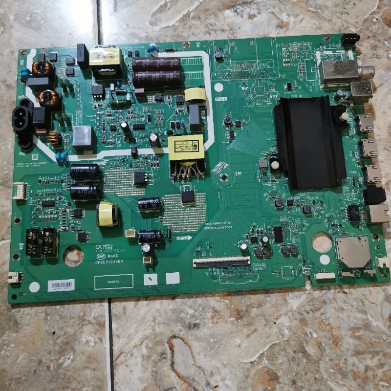 MB coocaa 50S3N Mainboard modul Mesin TV Coocaa 50S3N PSU regulator 50S3N