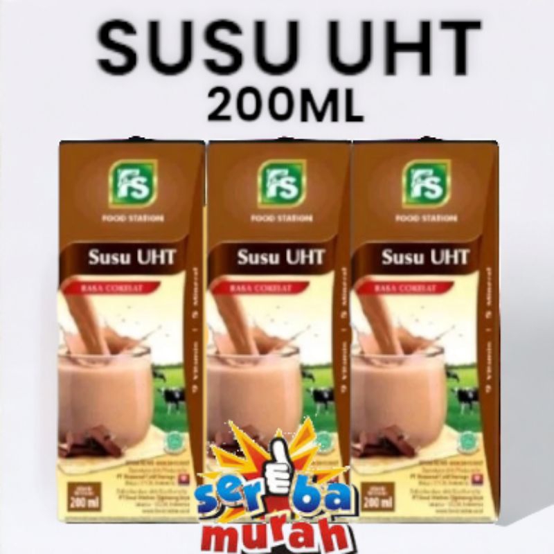 

susu Uht station 200ml rasa coklat 1 Dus