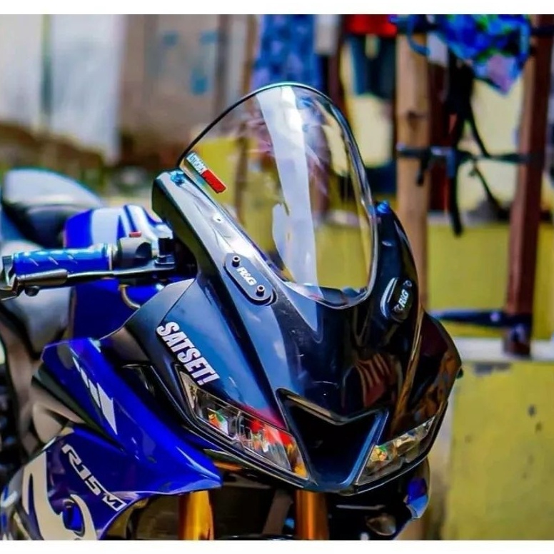 Visor windshield R15 V3 full jenong TEBAL 3MMINCLUD LIST KARET  visor R15 V4 jenong  visor R15 V3 su