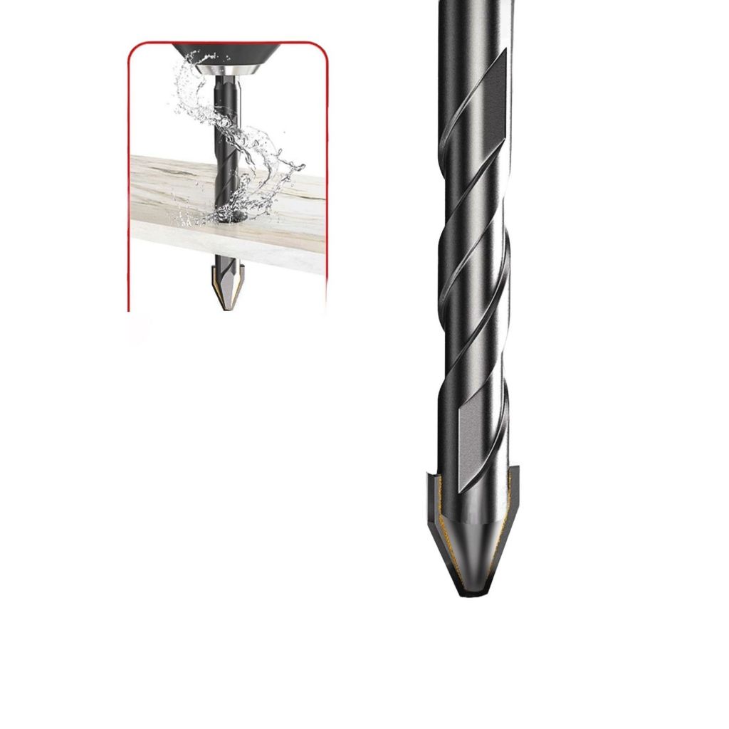 Mata Bor Beton / Besi / Granit / Kayu Multifungsi Mata Super (-) Min Panjang Hitam 6mm / 8mm / 10mm 