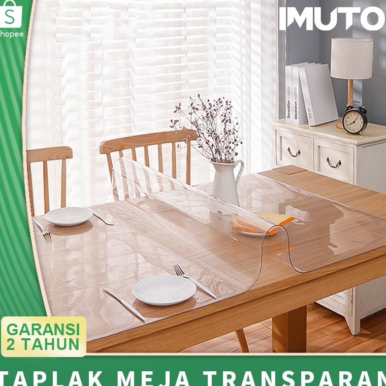 Paling Diminati IMUTO taplak meja makan anti air Taplak Meja TransparanBahan Mika Plastik Taplak Mej