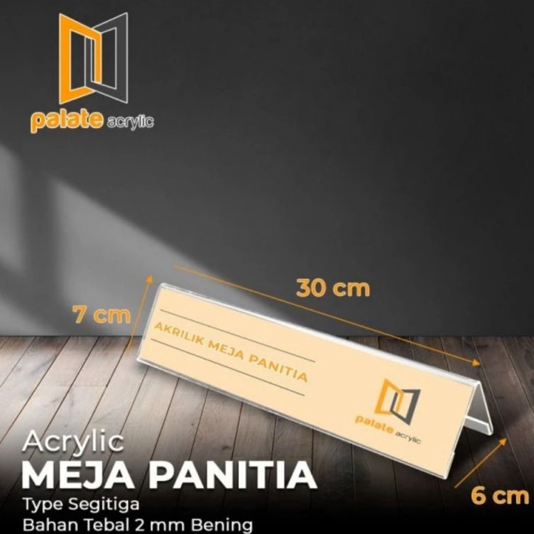 

Grosir Populer Akrilik Papan Nama Meja Panitia uk 7x7x3 cm Acrylic Desk Board Name