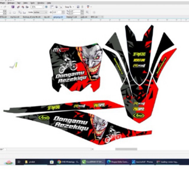 decal papan crf decal crf ojek gabah supermoto