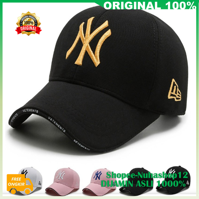 Topi Logo NY New York Yankees bisbol Topi Bordir distro 100% ORIGINAL BELI 1 GRATIS 2
