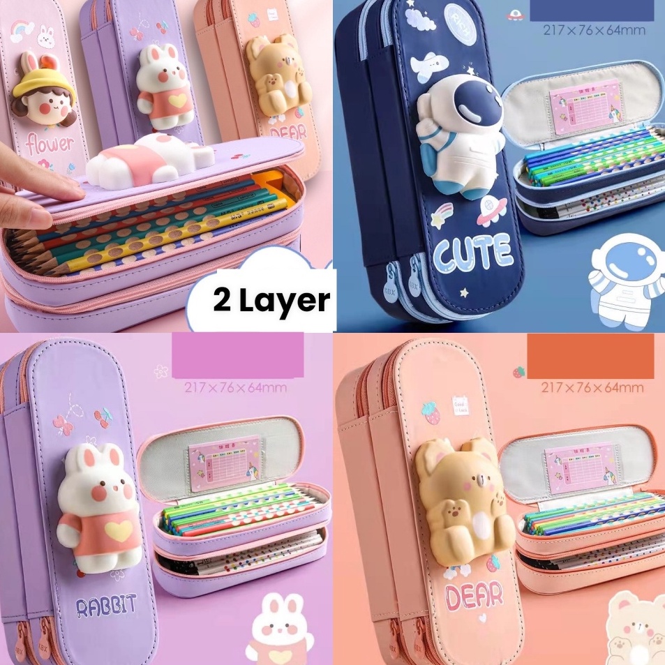 

Harga Terupdate Tempat Pensil Squishy 2 Tingkat Kotak Pensil 3D Hardcase Waterproof Pencil case anak lucu 2 tingkat 2 lapis