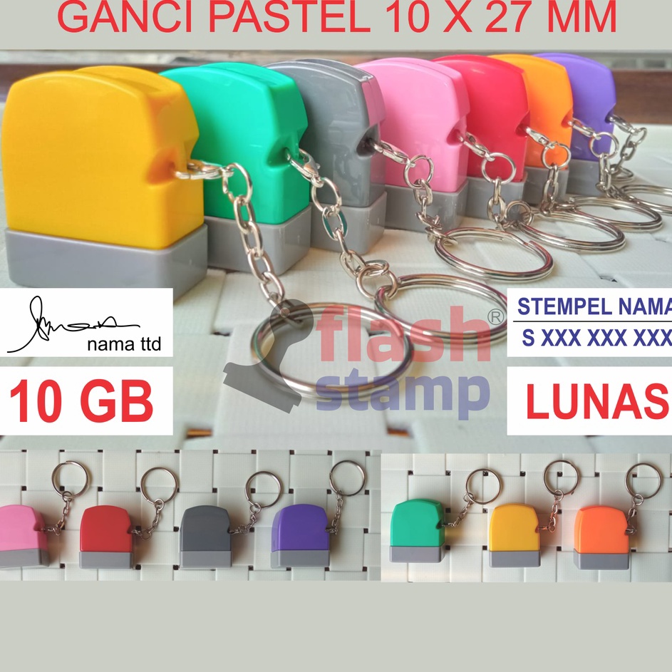 

Big Promo Stempel Nama Mini 1 x 27 mm Warna Pastel Gantungan Kunci Nama Dokter Bidan Perawat Guru Free Desain