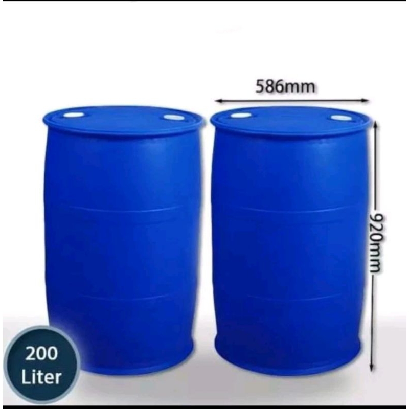 Drum plastik 200 liter,drum HDPE 200 liter bekas rasa baru /pengiriman via cargo